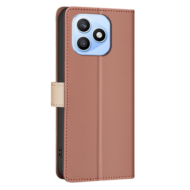For Honor X8d 4G Color Matching RFID Anti-theft Leather Phone Case