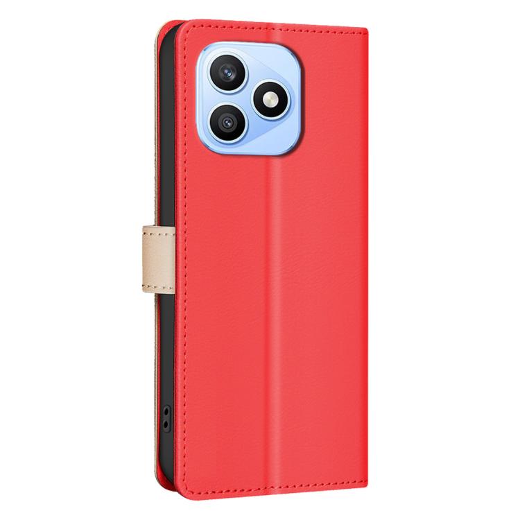 For Honor X8d 4G Color Matching RFID Anti-theft Leather Phone Case