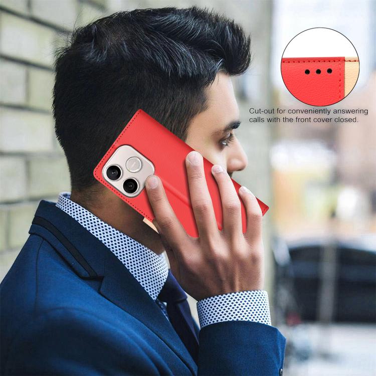 For Honor 600 Lite Global Color Matching RFID Anti-theft Leather Phone Case