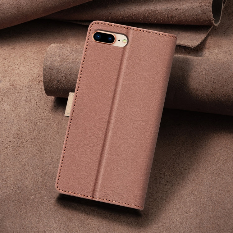 For iPhone 8 Plus / 7 Plus Color Matching RFID Anti-theft Leather Phone Case