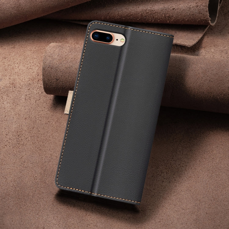 For iPhone 8 Plus / 7 Plus Color Matching RFID Anti-theft Leather Phone Case