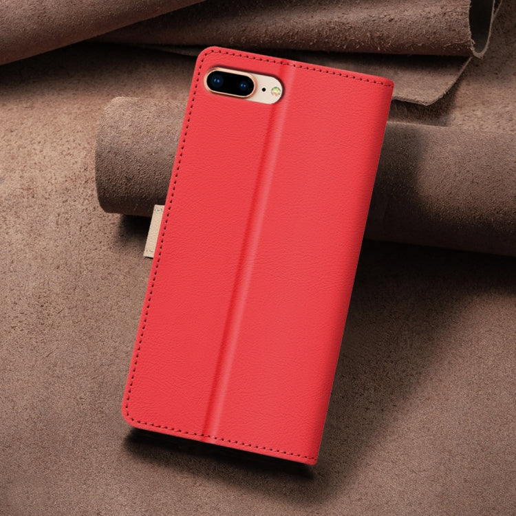 For iPhone 8 Plus / 7 Plus Color Matching RFID Anti-theft Leather Phone Case