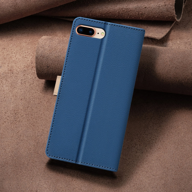 For iPhone 8 Plus / 7 Plus Color Matching RFID Anti-theft Leather Phone Case