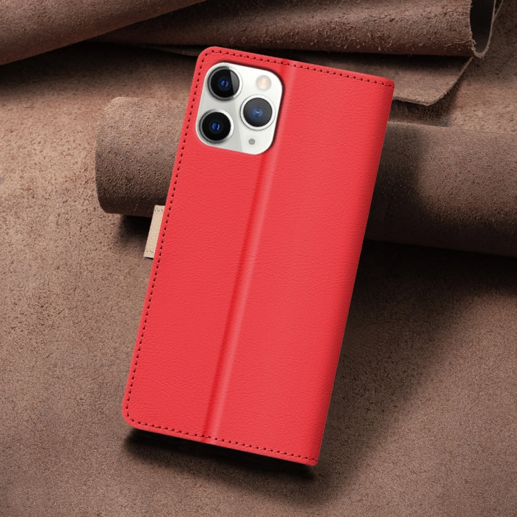 For iPhone 11 Pro Max Color Matching RFID Anti-theft Leather Phone Case