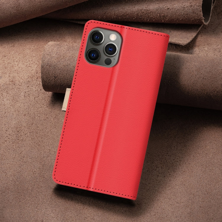 For iPhone 14 Pro Max Color Matching RFID Anti-theft Leather Phone Case