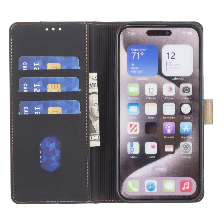 For iPhone 16 Plus Color Matching RFID Anti-theft Leather Phone Case
