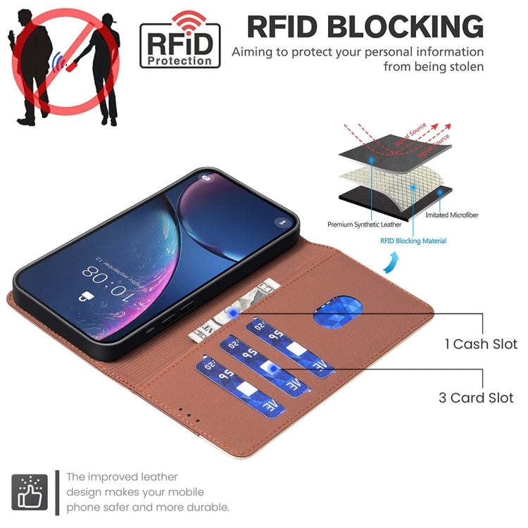 For iPhone 17e / 16e Color Matching RFID Anti-theft Leather Phone Case