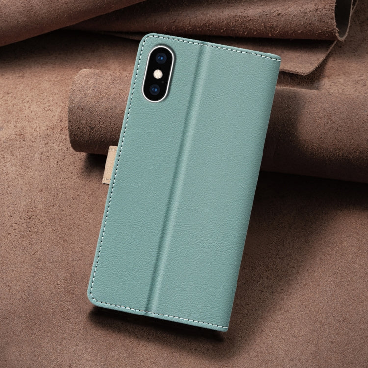 For iPhone XS Max Color Matching RFID Anti-theft Leather Phone Case