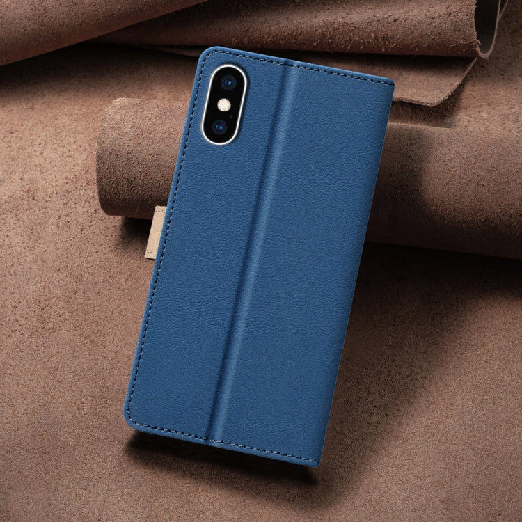 For iPhone XS Max Color Matching RFID Anti-theft Leather Phone Case
