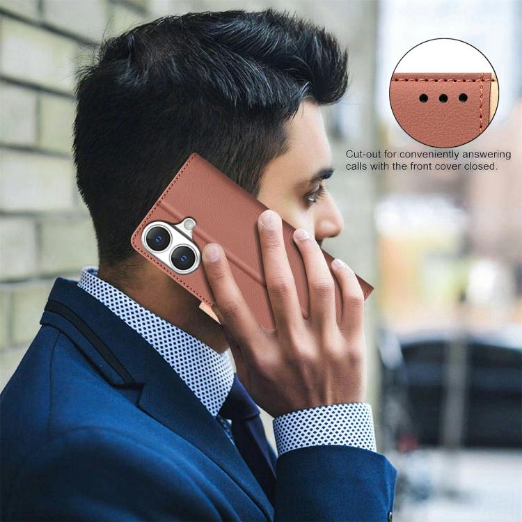 For iPhone 17 Color Matching RFID Anti-theft Leather Phone Case