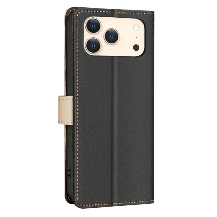 For iPhone 17 Pro Max Color Matching RFID Anti-theft Leather Phone Case