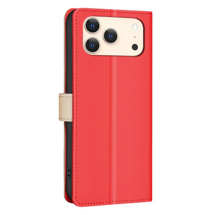 For iPhone 17 Pro Max Color Matching RFID Anti-theft Leather Phone Case