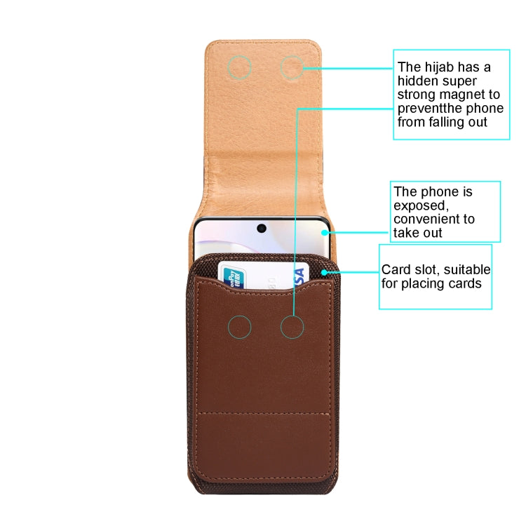For 6.1 inch Vertical Style Lamb Texture Wear-resistant Card Slot Waist Bag Leather Phone Case