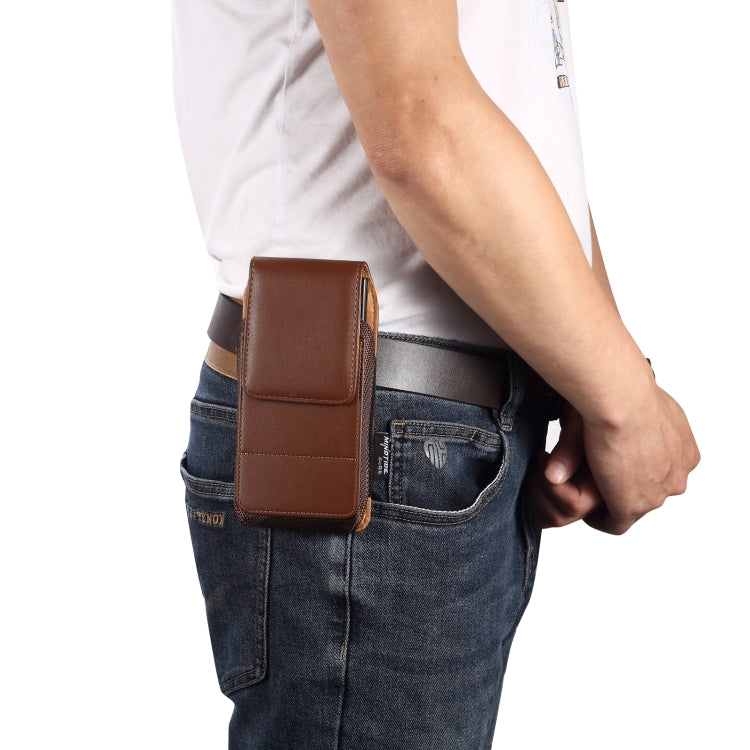 For 6.7-6.9 inch Vertical Style Lamb Texture Wear-resistant Card Slot Waist Bag Leather Phone Case