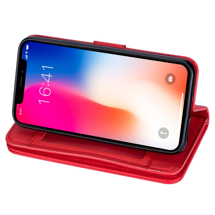 For iPhone XR Ultra-thin 9 Card Horizontal Flip Leather Case with Card Slots & Holder & Lanyard