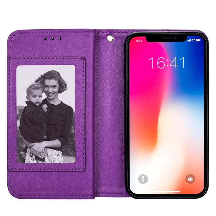 For iPhone XR Ultra-thin 9 Card Horizontal Flip Leather Case with Card Slots & Holder & Lanyard