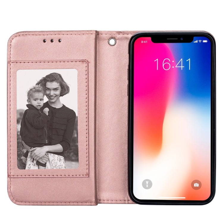 For iPhone XS Max Ultra-thin 9 Card Horizontal Flip Leather Case, with Card Slots & Holder & Lanyard