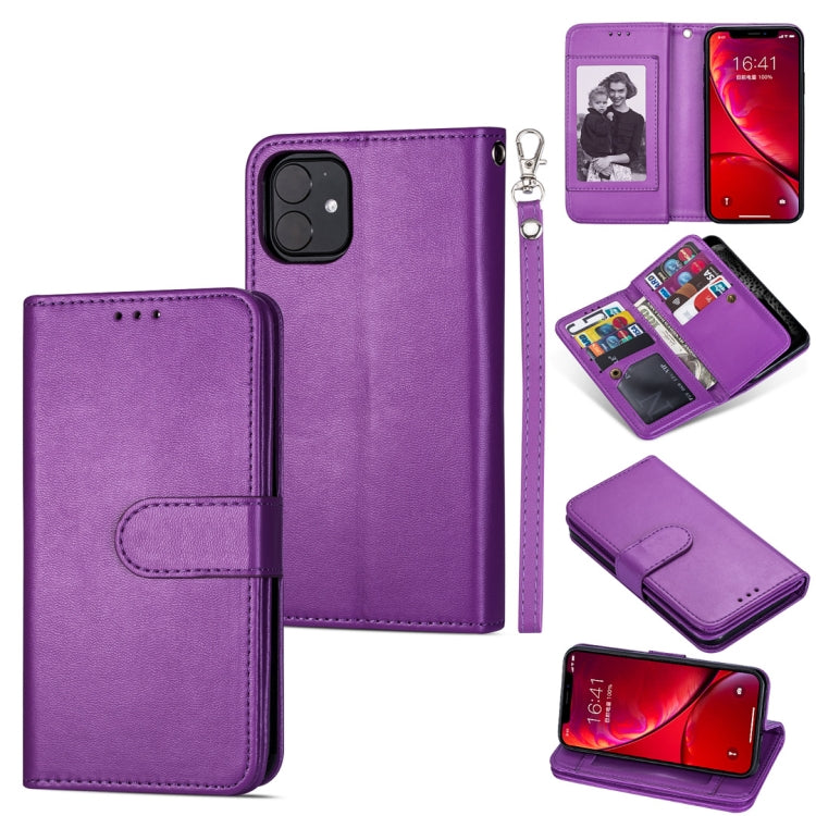 For iPhone 11 Pro Ultra-thin 9 Card Horizontal Flip Leather Case, with Card Slots & Holder & Lanyard