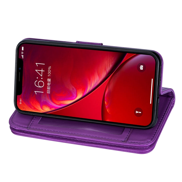 For iPhone 11 Pro Ultra-thin 9 Card Horizontal Flip Leather Case, with Card Slots & Holder & Lanyard