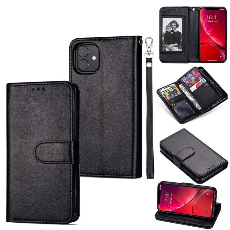 For iPhone 11 Pro Max Ultra-thin 9 Card Horizontal Flip Leather Case, with Card Slots & Holder & Lanyard