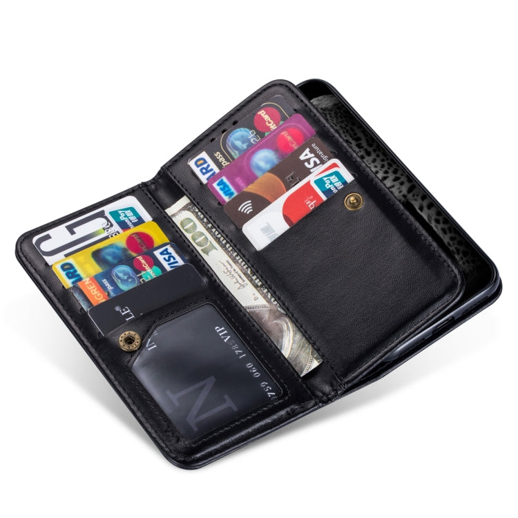 For iPhone 11 Pro Max Ultra-thin 9 Card Horizontal Flip Leather Case, with Card Slots & Holder & Lanyard