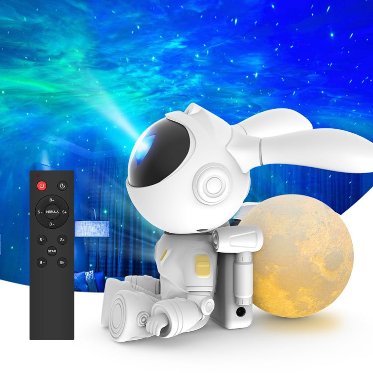 G003 Moon Rabbit Starry Sky Projection Lamp Bedroom Laser Atmosphere Light - White
