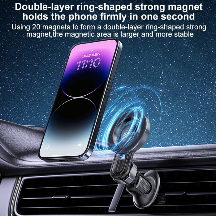 Yesido C209 MagSafe Magnetic Air Vent Car Holder - Black