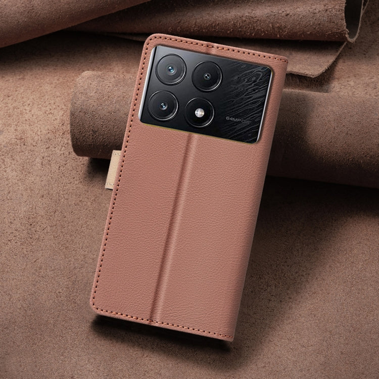 For Xiaomi Poco X6 Pro / Redmi K70E Color Matching RFID Anti-theft Leather Phone Case