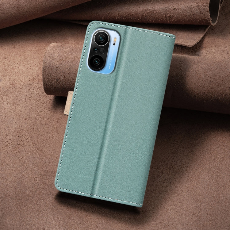 For Xiaomi Poco F3 / Mi 11i Color Matching RFID Anti-theft Leather Phone Case