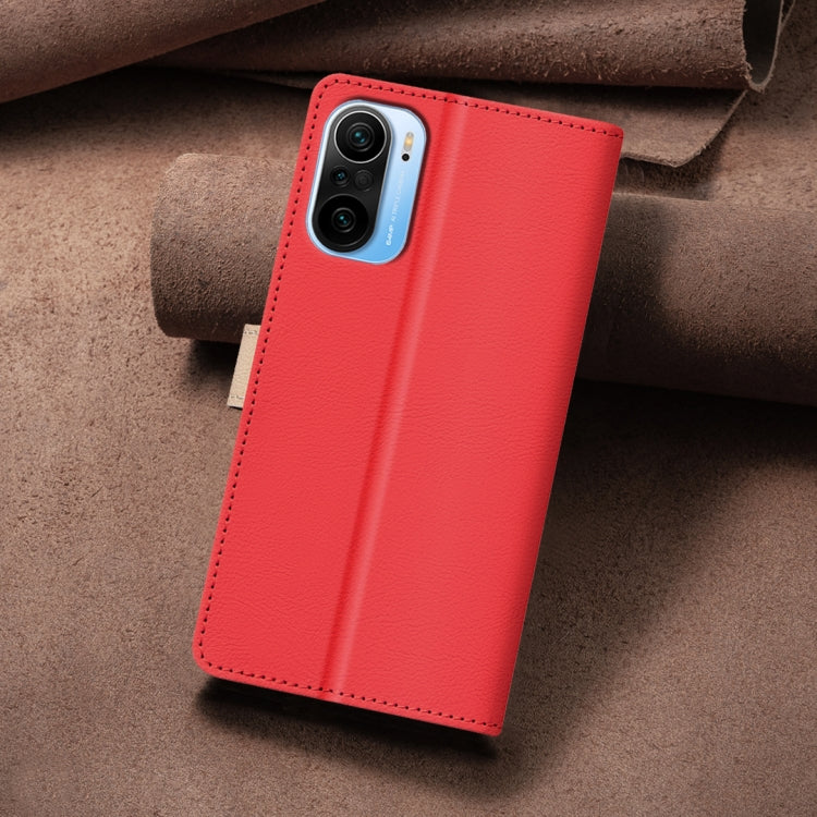 For Xiaomi Poco F3 / Mi 11i Color Matching RFID Anti-theft Leather Phone Case