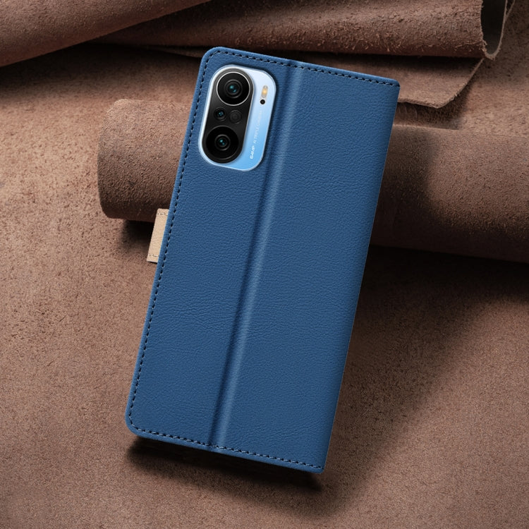 For Xiaomi Poco F3 / Mi 11i Color Matching RFID Anti-theft Leather Phone Case