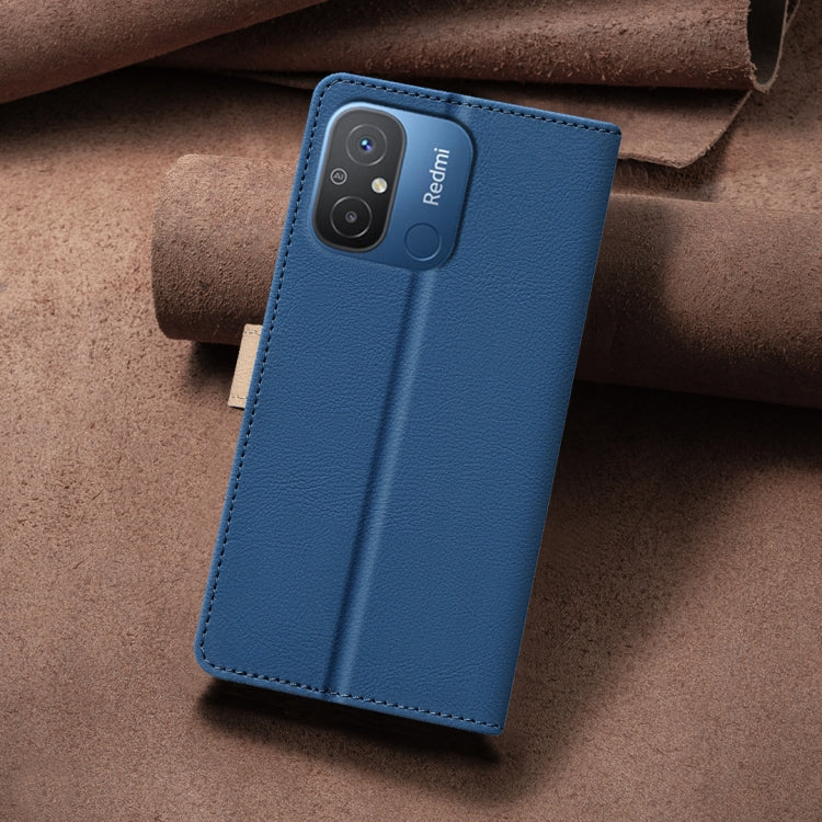 For Xiaomi Poco C55 / Redmi 12C Color Matching RFID Anti-theft Leather Phone Case