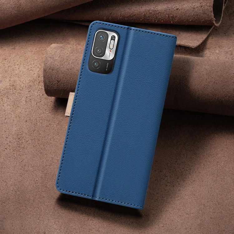 For Xiaomi Poco M3 Pro / Redmi Note 10 5G Color Matching RFID Anti-theft Leather Phone Case
