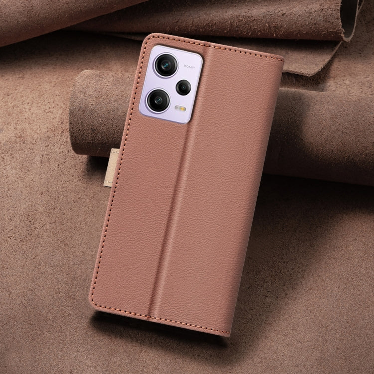 For Xiaomi Poco X5 Pro Color Matching RFID Anti-theft Leather Phone Case