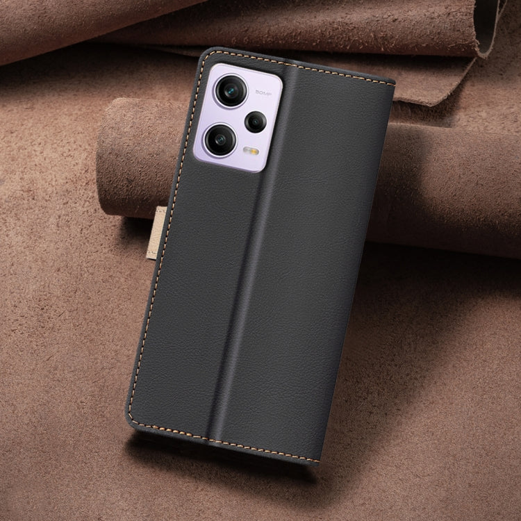 For Xiaomi Poco X5 Pro Color Matching RFID Anti-theft Leather Phone Case