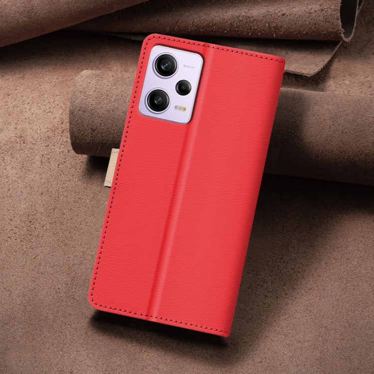 For Xiaomi Poco X5 Pro Color Matching RFID Anti-theft Leather Phone Case