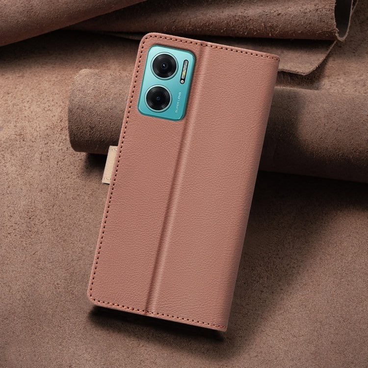 For Xiaomi Redmi 10 5G / Note 11E Color Matching RFID Anti-theft Leather Phone Case