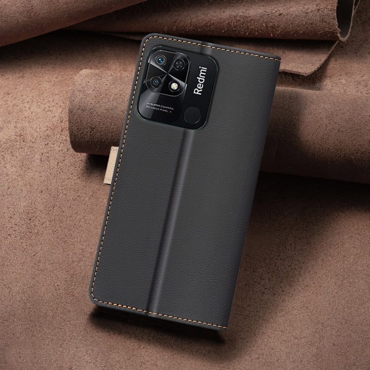 For Xiaomi Redmi 10C Color Matching RFID Anti-theft Leather Phone Case