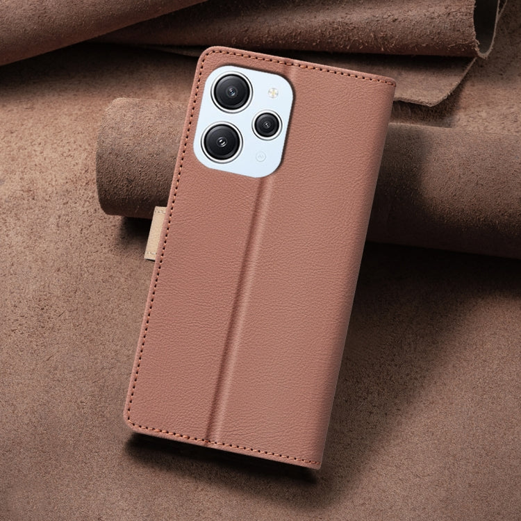 For Xiaomi Redmi 12 4G Color Matching RFID Anti-theft Leather Phone Case
