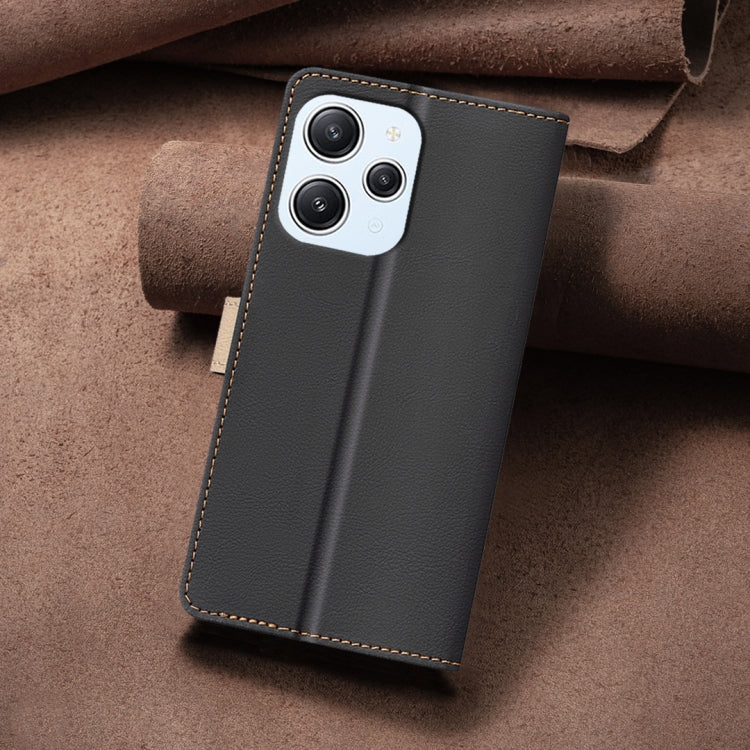 For Xiaomi Redmi 12 4G Color Matching RFID Anti-theft Leather Phone Case