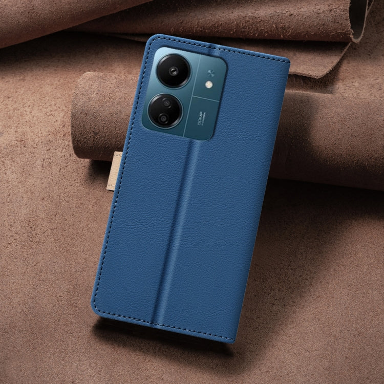 For Xiaomi Redmi 13C Color Matching RFID Anti-theft Leather Phone Case