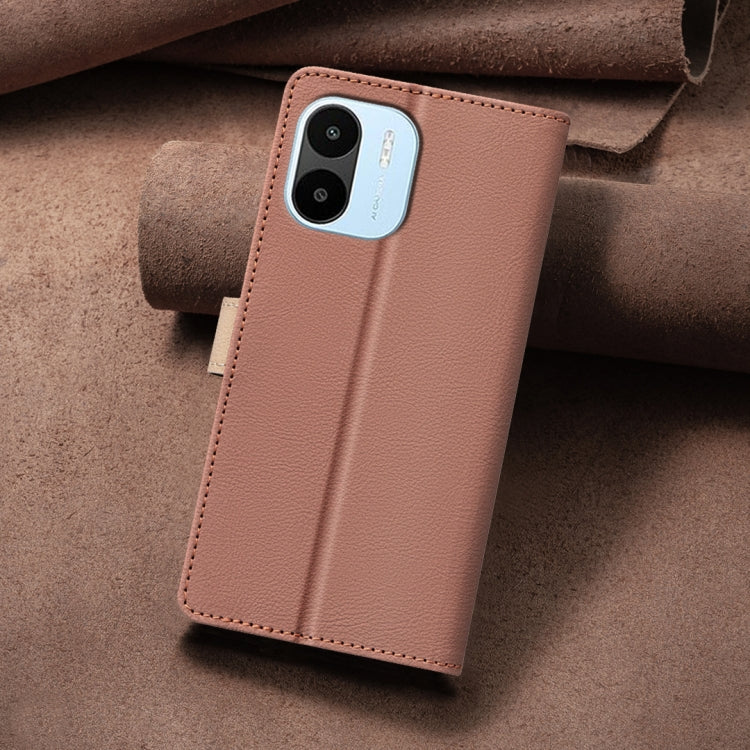For Xiaomi Redmi A1 / A1+ / A2 Color Matching RFID Anti-theft Leather Phone Case