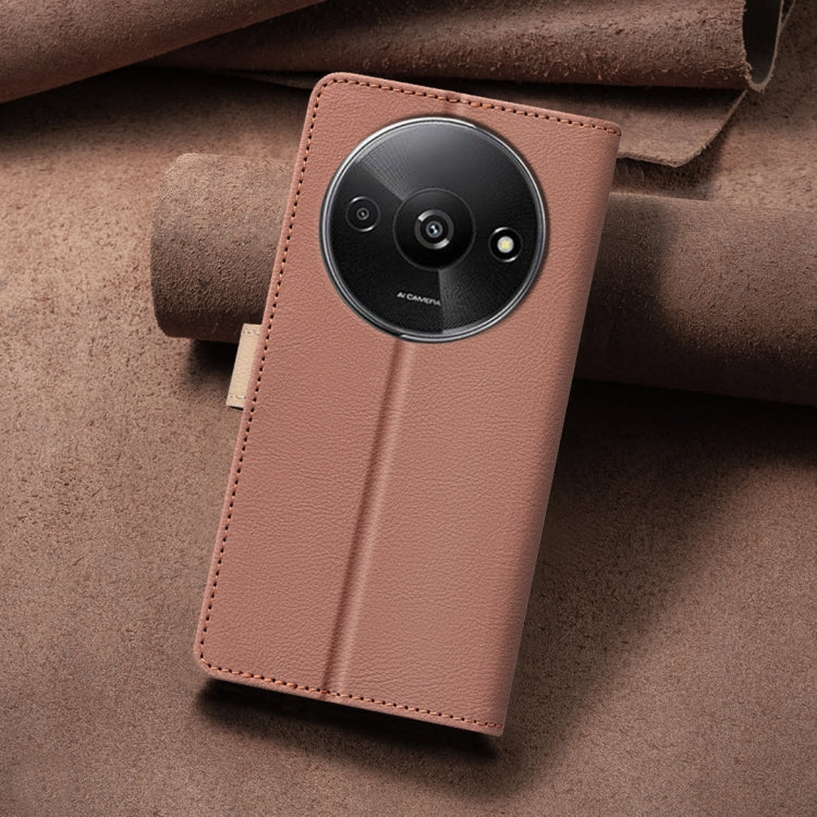 For Xiaomi Redmi A3 Color Matching RFID Anti-theft Leather Phone Case