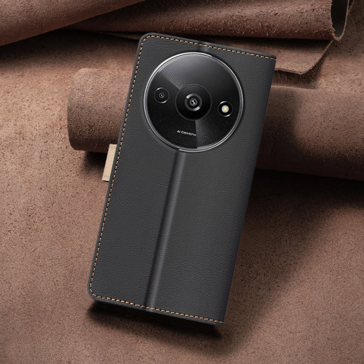 For Xiaomi Redmi A3 Color Matching RFID Anti-theft Leather Phone Case
