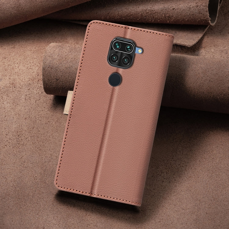 For Xiaomi Redmi 10X 4G / Note 9 Color Matching RFID Anti-theft Leather Phone Case
