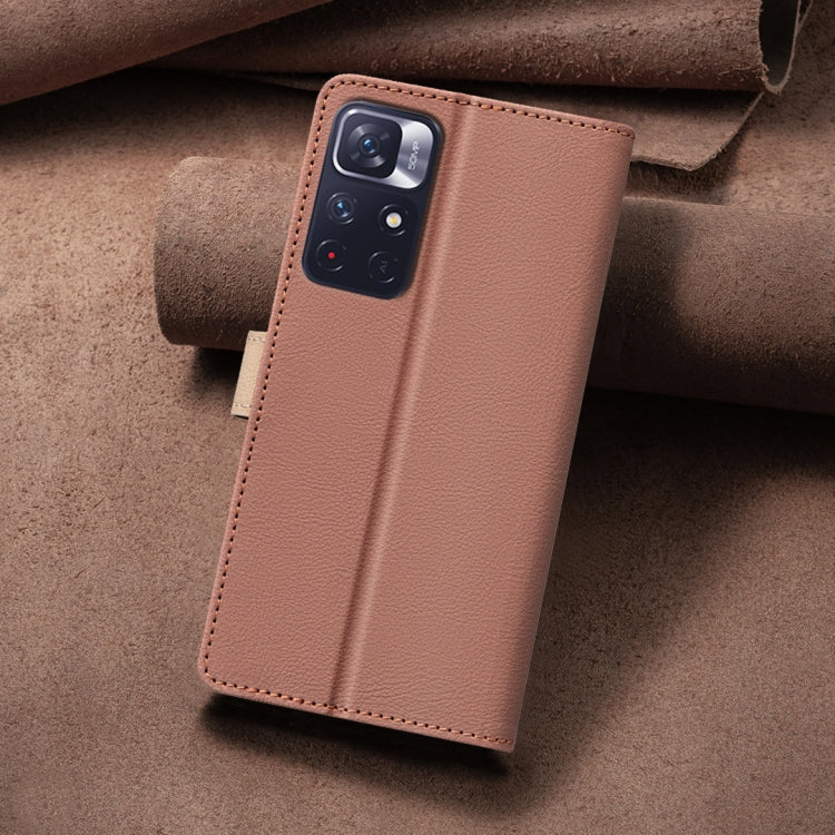 For Xiaomi Redmi Note 13 Pro+ Color Matching RFID Anti-theft Leather Phone Case