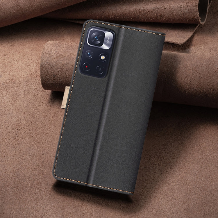 For Xiaomi Redmi Note 13 Pro+ Color Matching RFID Anti-theft Leather Phone Case