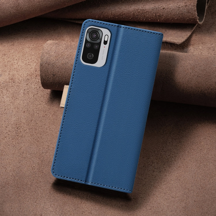 For Xiaomi Redmi Note 10 4G / 10S Color Matching RFID Anti-theft Leather Phone Case