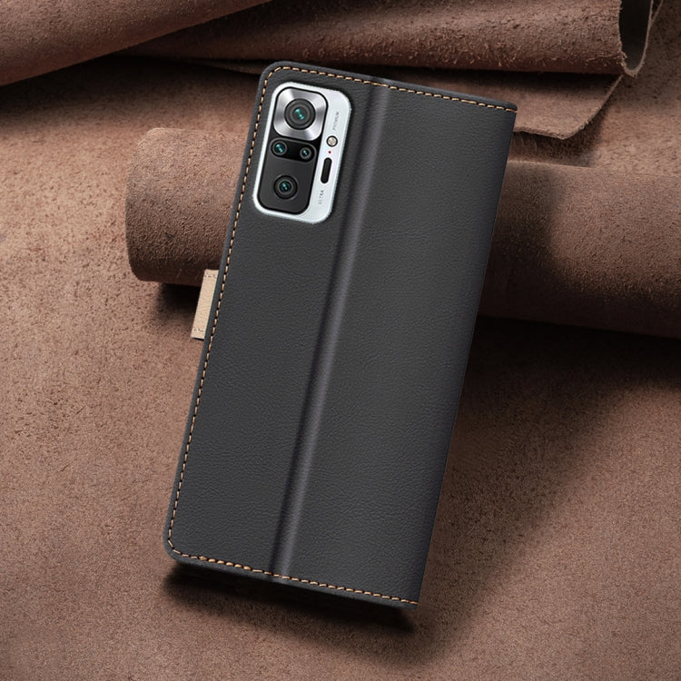 For Xiaomi Redmi Note 10 Pro / 10 Pro Max Color Matching RFID Anti-theft Leather Phone Case