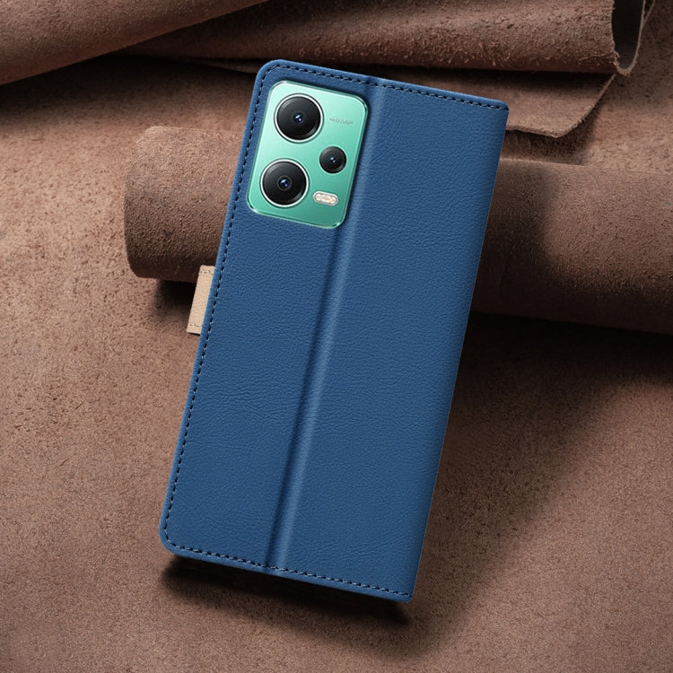 For Xiaomi Redmi Note 12 5G Global / Poco X5 Color Matching RFID Anti-theft Leather Phone Case